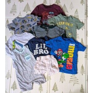 Boys 2T Clothing Bundle Star Wars Mario Calvin Klein Old Navy 10PC Lot